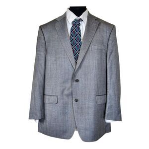 NWOT Lauren Ralph Lauren Gray Silk/Wool Suit Coat Size 46L